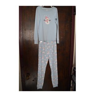Gymboree - 2-piece snowman pajamas- size 10